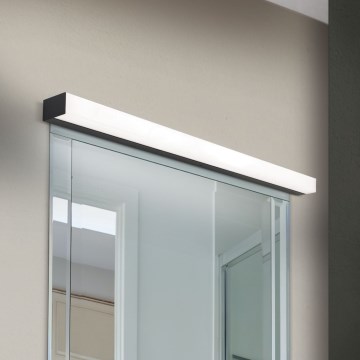 Badrumsspegel med LED-belysning HORIZON LED/18W/230V 3000/4000K 90 cm IP44 svart