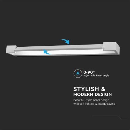 Badrumsspegel med LED-belysning LED/16W/230V 3000K IP44 60 cm vit