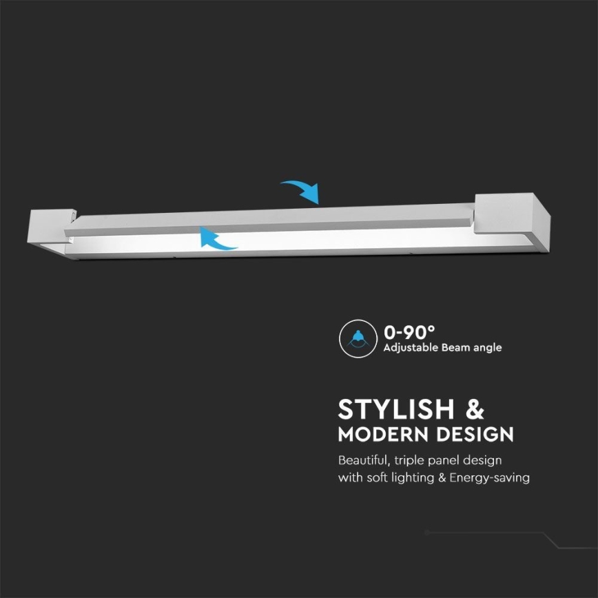 Badrumsspegel med LED-belysning LED/16W/230V 3000K IP44 60 cm vit
