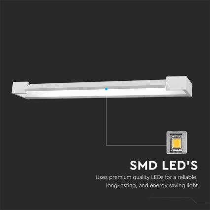 Badrumsspegel med LED-belysning LED/18W/230V 4000K IP44 60 cm vit