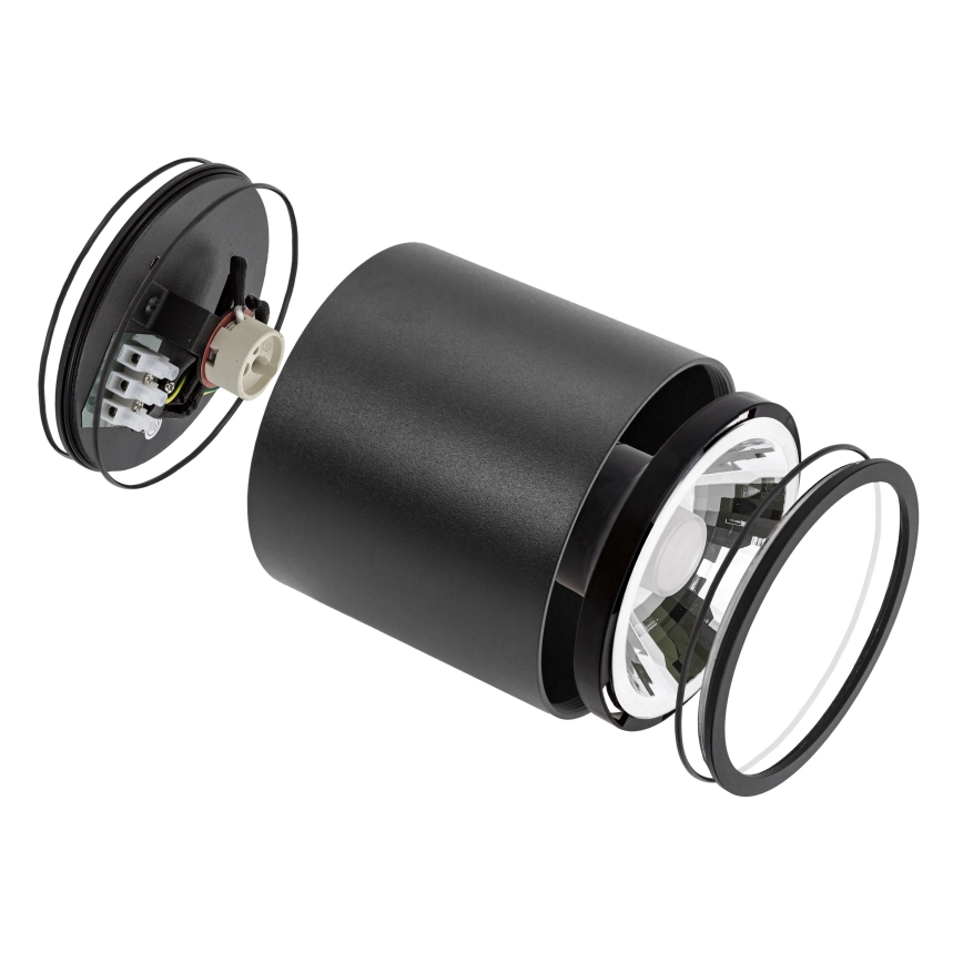 Badrumsspotlight CHLOE AR111 1xGU10/12W/230V IP65 rund svart