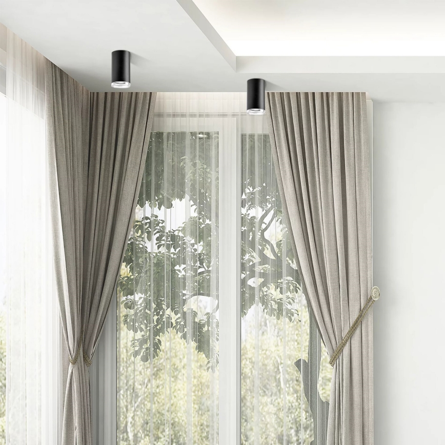 Badrumsspotlight TURYN 1xGU10/10W/230V IP44 svart