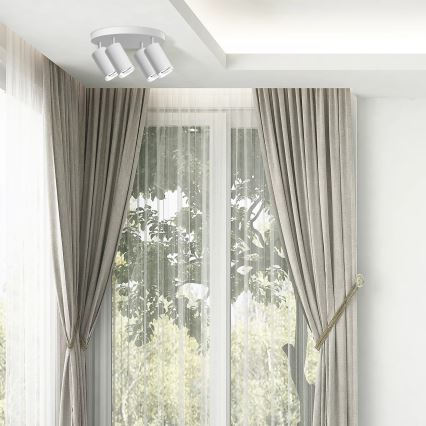 Badrumsspotlight TURYN 4xGU10/10W/230V IP44 vit