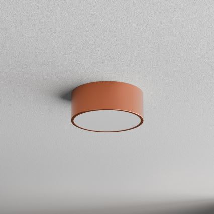 Badrumstaklampa CLEO med rörelsesensor 1xE27/24W/230V Ø 20 cm IP54 i koppar