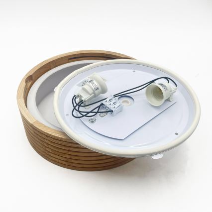 Badrumstaklampa LINARO 2xE27/15W/230V IP54 ek Ø 27 cm