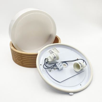 Badrumstaklampa LINARO 2xE27/15W/230V IP54 ek Ø 27 cm
