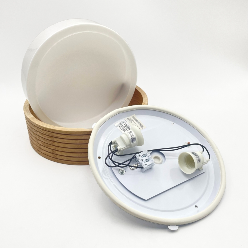 Badrumstaklampa LINARO 2xE27/15W/230V IP54 ek Ø 27 cm