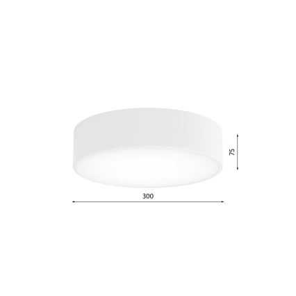 Badrumstaklampa med sensor CLEO 2xE27/24W/230V d. 30 cm vit IP54
