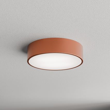 Badrumsarmatur med sensor CLEO 2xE27/24W/230V Ø 30 cm kopparfärgad IP54