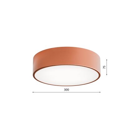 Badrumsarmatur med sensor CLEO 2xE27/24W/230V Ø 30 cm kopparfärgad IP54