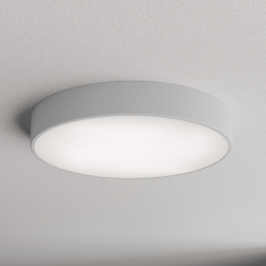 Badrumstaklampa med sensor CLEO 4xE27/24W/230V Ø 50 cm IP54 grå