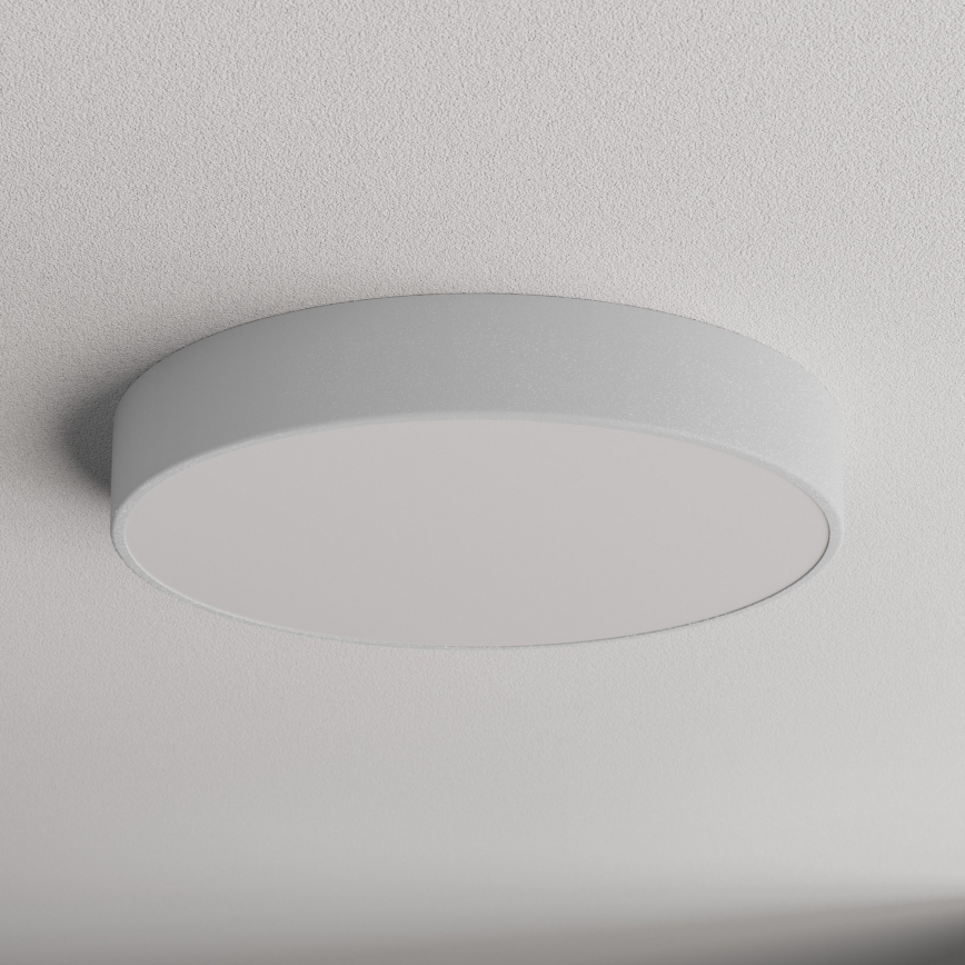 Badrumstaklampa med sensor CLEO 4xE27/24W/230V Ø 50 cm IP54 grå