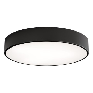 Badrumstaklampa med sensor CLEO, 4×E27/24W/230V, Ø 50 cm, IP54, svart
