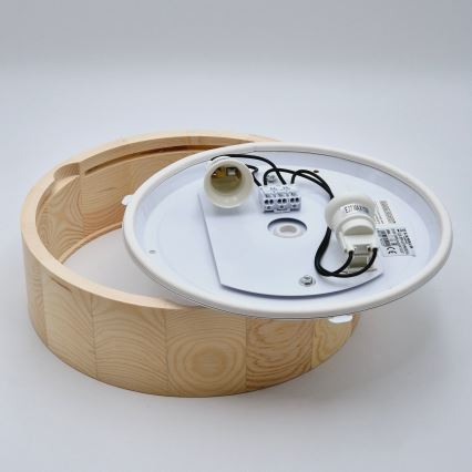 Badrumsplafond NATURAL 2xE27/15W/230V IP54 tall ? 27 cm