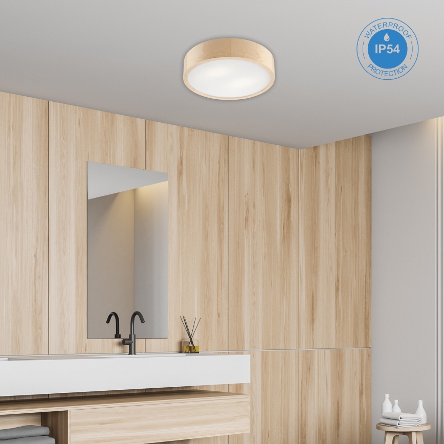 Badrumsplafond NATURAL 3xE27/15W/230V IP54 tall ? 37 cm