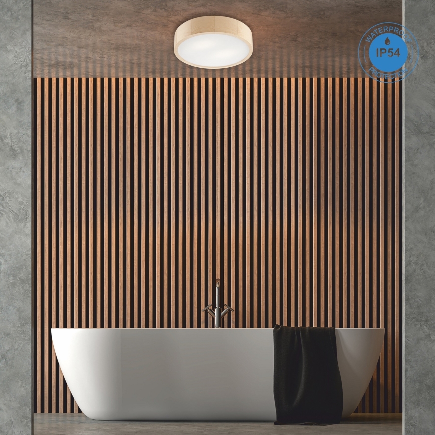 Badrumsplafond NATURAL 3xE27/15W/230V IP54 tall ? 37 cm