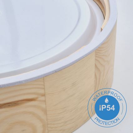 Badrumsplafond NATURAL 3xE27/15W/230V IP54 tall ? 37 cm