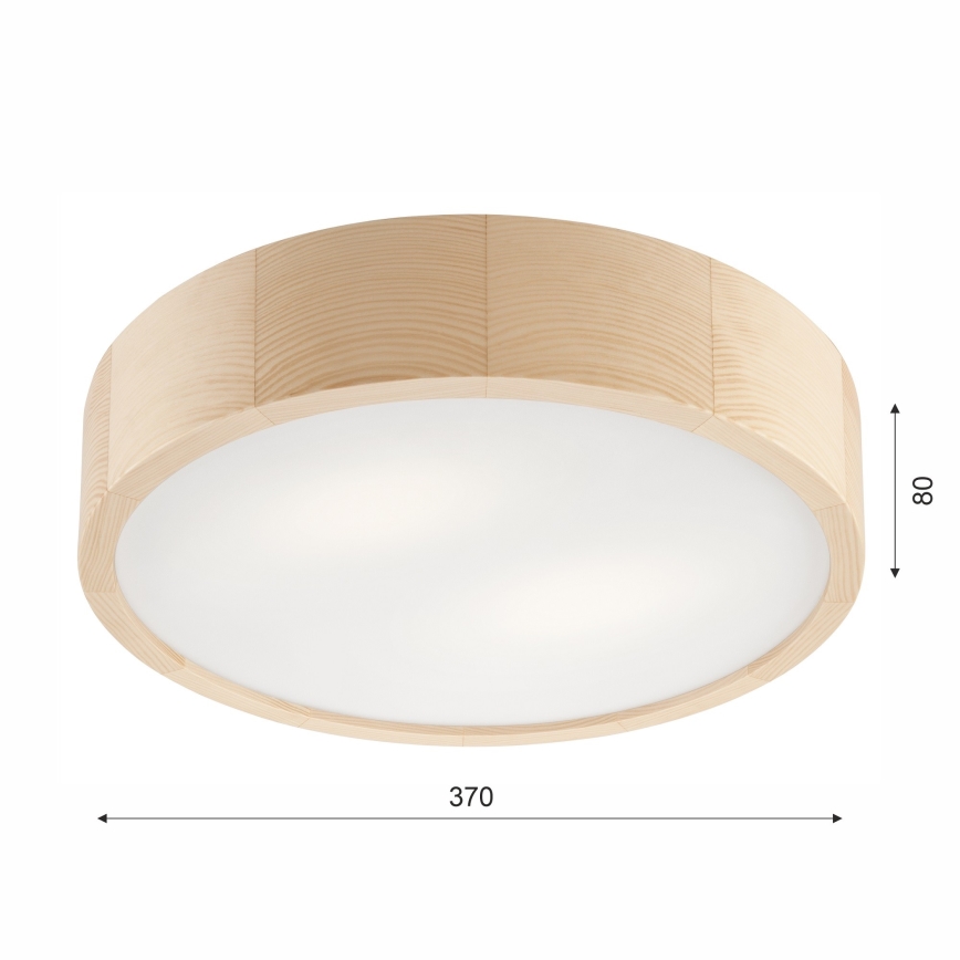 Badrumsplafond NATURAL 3xE27/15W/230V IP54 tall ? 37 cm