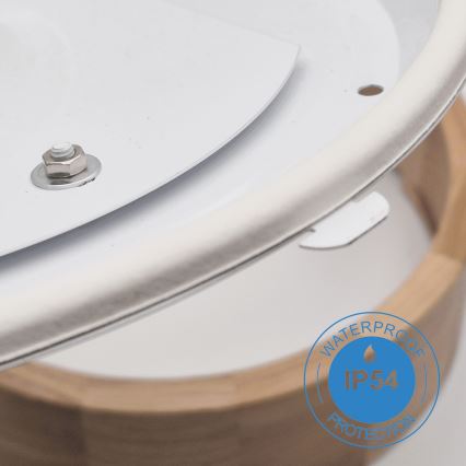 Badrumstaklampa OAK 3xE27/15W/230V ek, Ø 37 cm, IP54