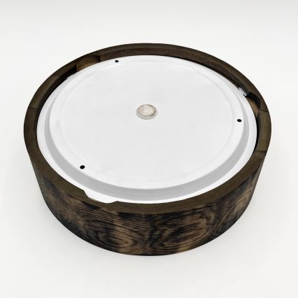 Badrumstaklampa OAK SMOKY 2xE27/15W/230V IP54 Ø 27,5 cm ek/brun