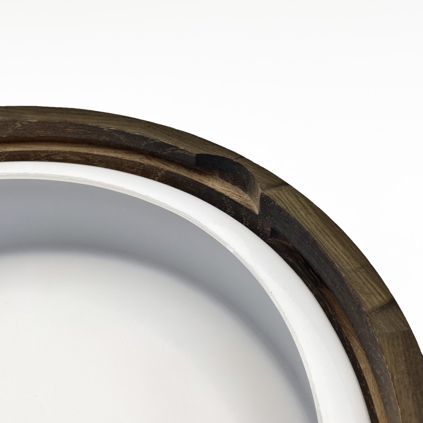 Badrumstaklampa OAK SMOKY 2xE27/15W/230V IP54 Ø 27,5 cm ek/brun