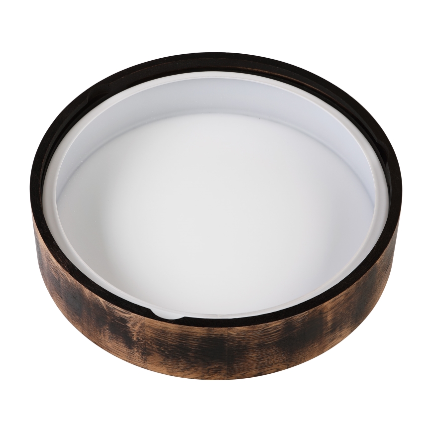 Badrumsplafond OAK SMOKY 3xE27/15W/230V IP54 – 37,5 cm ek/brun