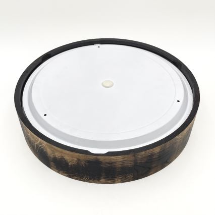 Badrumsplafond OAK SMOKY 3xE27/15W/230V IP54 – 37,5 cm ek/brun