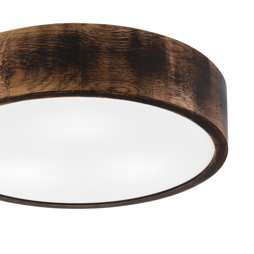 Badrumsplafond OAK SMOKY 3xE27/15W/230V IP54 – 37,5 cm ek/brun