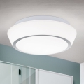 Badrumstaklampa TENA 2xE27/60W/230V Ø 30 cm IP44 vit