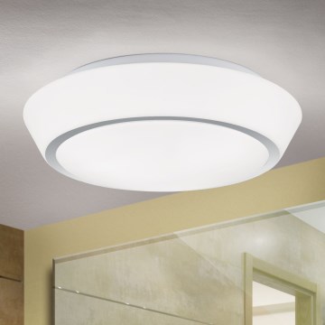 Badrumstaklampa TENA 3xE27/60W/230V Ø 38 cm IP44 vit