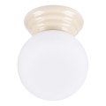 Badrumstaklampa ZORI 1xG9/8W/230V Ø 12 cm IP44 beige