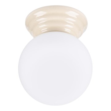 Badrumstaklampa ZORI 1xG9/8W/230V Ø 12 cm IP44 beige