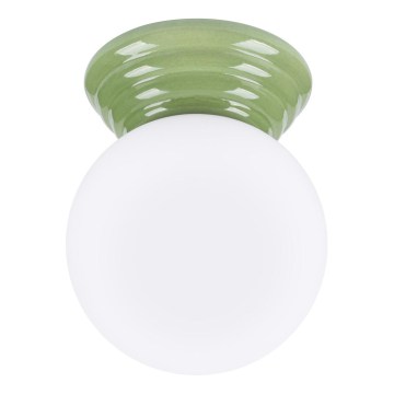 Badrumstaklampa ZORI 1xG9/8W/230V Ø 12 cm IP44 grön