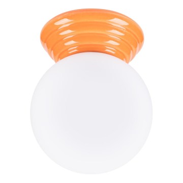 Badrumstaklampa ZORI 1xG9/8W/230V Ø 12 cm IP44 orange