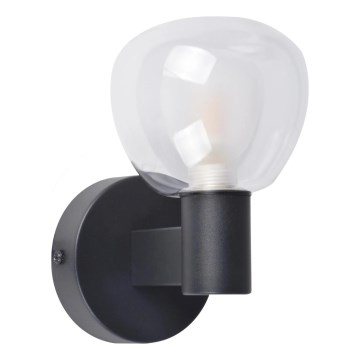 Badrumsvägglampa POLA 1xG9/5W/230V IP44 svart/klar