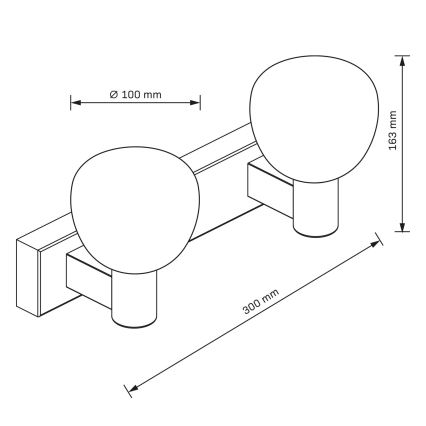 Badrumsvägglampa POLA 2xG9/5W/230V IP44 svart/klarglas