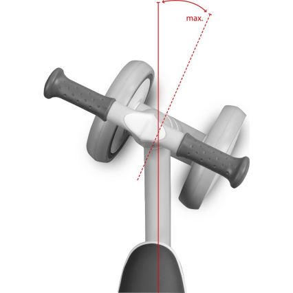 Balanscykel KVADROLET grå/rosa