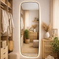 Baltica Design - LED-badrumsväggspegel med belysning STONE CALM LED/15W/230V 4500K 155x50 cm IP65 svart