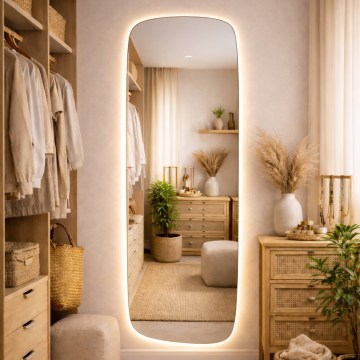 Baltica Design - LED-bakbelyst väggspegel för badrum STONE CALM LED/15W/230V 4500K 155x50 cm IP65