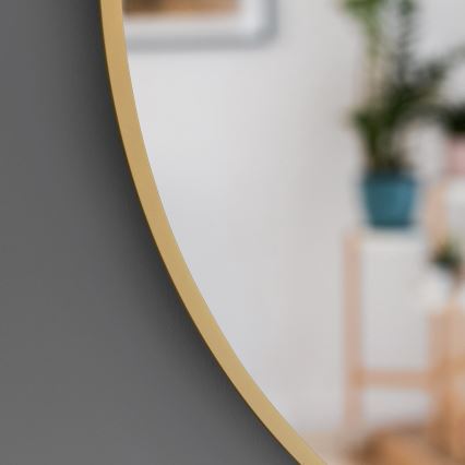 Baltica Design - Väggmonterad LED-badrumsspegel med bakgrundsbelysning BRIGHT LED/15W/230V 4500K Ø 70 cm IP65 guld