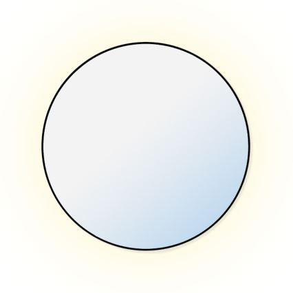 Baltica Design - LED badrumsväggspegel med belysning BRIGHT LED/15W/230V 4500K Ø 60 cm IP65 svart