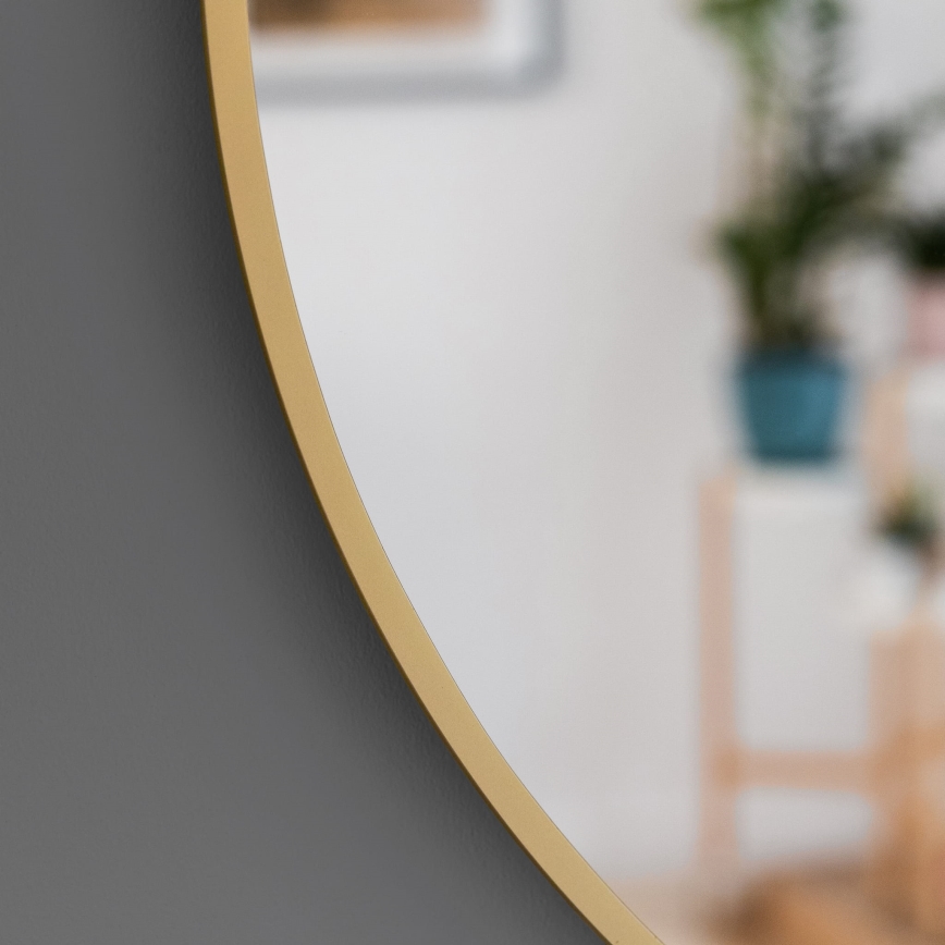 Baltica Design - LED-badrumsväggspegel med bakgrundsbelysning BRIGHT LED/15W/230V 4500K Ø 90 cm IP65 guldfärgad