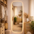 Baltica Design - LED väggmonterad badrumsspegel med bakgrundsbelysning STONE CALM LED/15W/230V 2700K 155x50 cm IP65