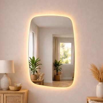 Baltica Design - LED-väggspegel för badrum med belysning STONE CALM LED/15W/230V 2700K 90x60 cm IP65