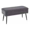 Bänk med förvaringsutrymme VELVA 37x78 cm grå