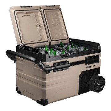 Bärbar Bilkylskåp med LCD display 39 l 230V/12V/24V brun