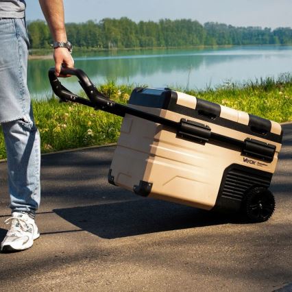 Bärbar Bilkylskåp med LCD display 39 l 230V/12V/24V brun