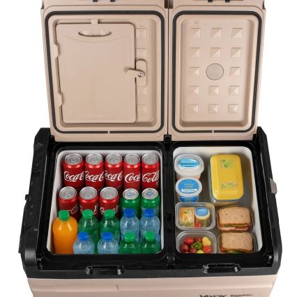 Bärbar Bilkylskåp med LCD display 39 l 230V/12V/24V brun