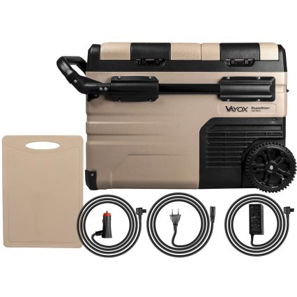 Bärbar Bilkylskåp med LCD display 39 l 230V/12V/24V brun