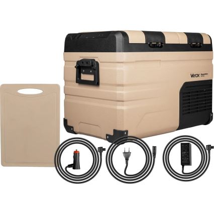 Bärbar Bilkylskåp med LCD display 39 l 230V/12V/24V brun